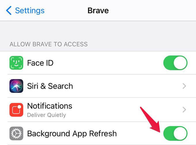 Individual-App-Background-App-Refresh-Enable-iPhone أفضل 7 إصلاحات لعدم عمل تحديث التطبيق في الخلفية iPhone