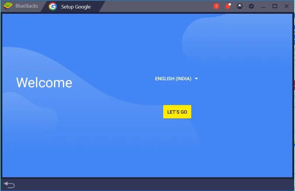 Launch-BlueStacks-then-click-on-‘LETS-GO-to-set-up-your-Google-account كيفية استخدام Google Duo على جهاز كمبيوتر يعمل بنظام Windows