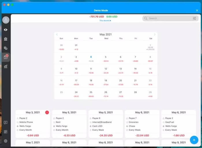 MoneyWiz-Calendar_935adec67b324b146ff212ec4c69054f أفضل 5 تطبيقات تمويل شخصي لإدارة النفقات لأجهزة Mac