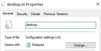 Notice-the-desktop.ini-file-if-it-appears-on-your-desktop كيفية إزالة ملف desktop.ini من جهاز الكمبيوتر الخاص بك