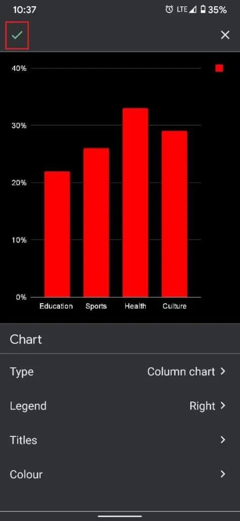 Once-chart-is-ready-tap-on-tick-in-top-left-corner-473x1024-1 كيفية إنشاء رسم بياني في Google Docs