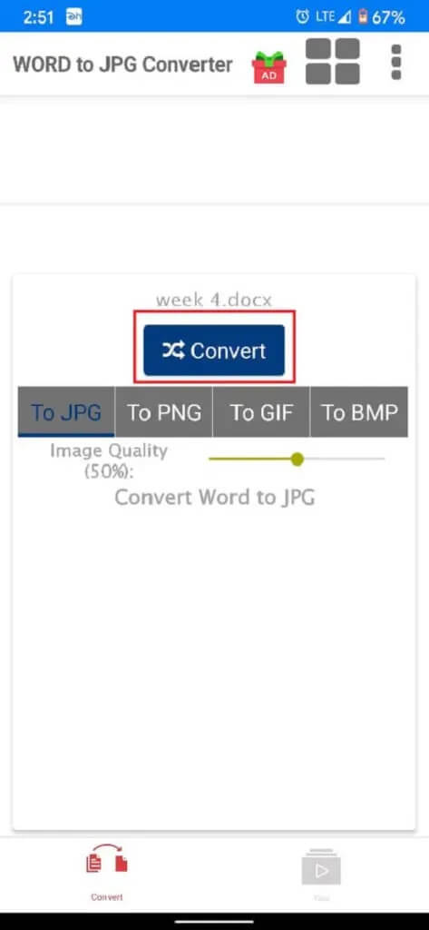 Once-selected-tap-on-Convert-473x1024-1 كيفية تحويل Word إلى JPEG