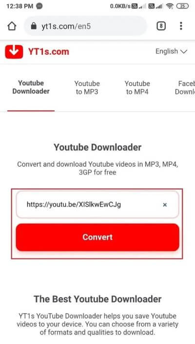 Paste-the-link-of-the-YouTube-video-in-the-box-on-your-screen-582x1024-1 كيفية تحميل مقاطع فيديو YouTube على الهاتف المحمول