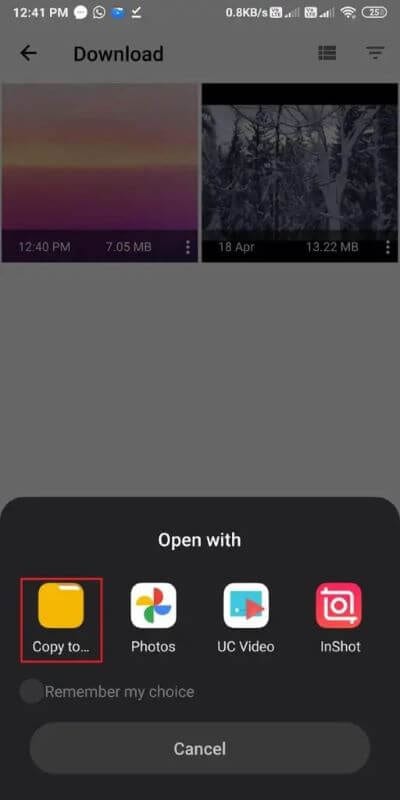 Select-the-Copy-to-option-from-the-pop-up-menu.-512x1024-1 كيفية تحميل مقاطع فيديو YouTube على الهاتف المحمول