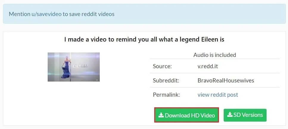 Select-the-download-quality-and-save-the-video كيفية تنزيل مقاطع فيديو Reddit بالصوت