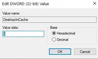Set-the-value-as-Zero-0 كيفية إزالة ملف desktop.ini من جهاز الكمبيوتر الخاص بك