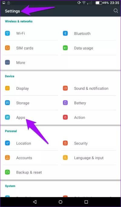 Settings_Apps_4d470f76dc99e18ad75087b1b8410ea9 أفضل 6 طرق لإصلاح خطأ للأسف توقفت العملية android.process.acore