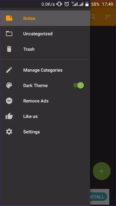 Simple-Note-Note-Taking-App-Menu_40dd5eab97016030a3870d712fd9ef0f أفضل 5 تطبيقات تدوين الملاحظات لنظام Android لزيادة إنتاجيتك