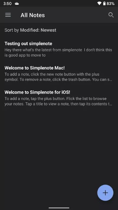 Simplenote_40dd5eab97016030a3870d712fd9ef0f أفضل 5 بدائل لـ OneNote لنظام Android