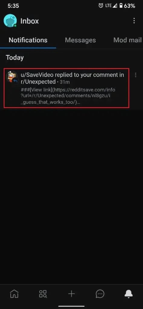 Tap-on-reply-notification-473x1024-1 كيفية تنزيل مقاطع فيديو Reddit بالصوت