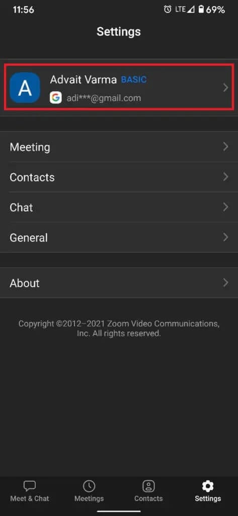 Tap-on-the-first-option-in-the-settings-menu-473x1024-1 إظهار صورة الملف الشخصي في اجتماع Zoom بدلاً من الفيديو