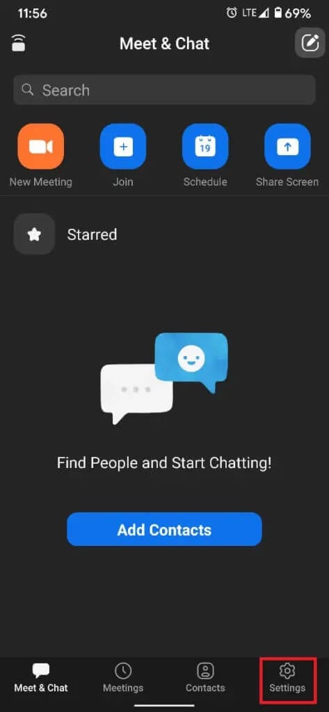 Tap-on-the-settings-icon-in-the-bottom-right-corner-473x1024-1 إظهار صورة الملف الشخصي في اجتماع Zoom بدلاً من الفيديو