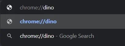 Type-the-code-in-the-URL-bar-chromedino كيفية اختراق لعبة Chrome Dinosaur