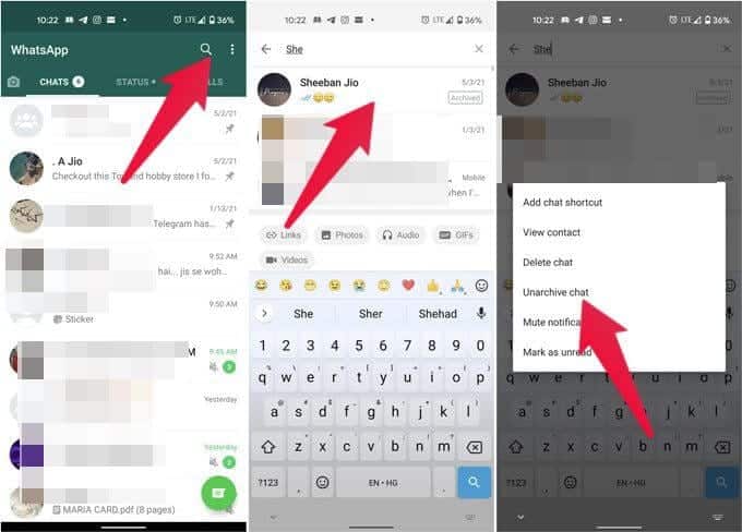 كيفية استعادة الدردشات المؤرشفة في WhatsApp على Android و iPhone و سطح المكتب - %categories