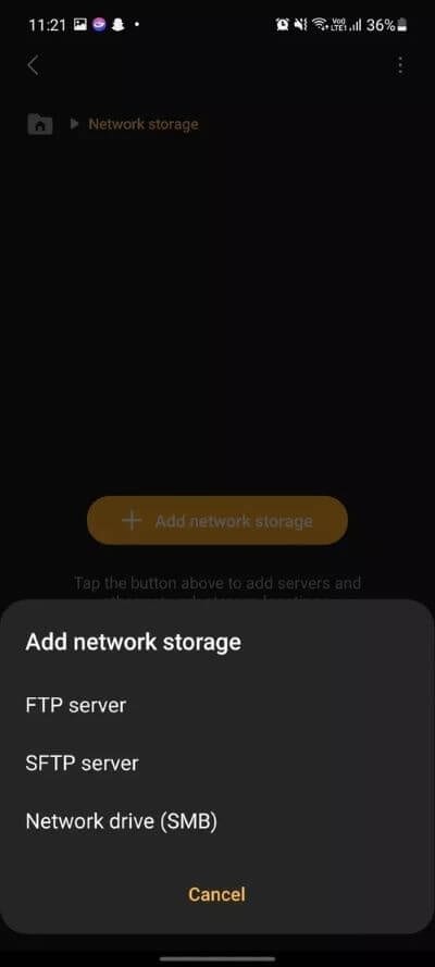 add-an-FTP-server_40dd5eab97016030a3870d712fd9ef0f أفضل 10 نصائح وحيل حول Sam­sung My Files على أجهزة Galaxy