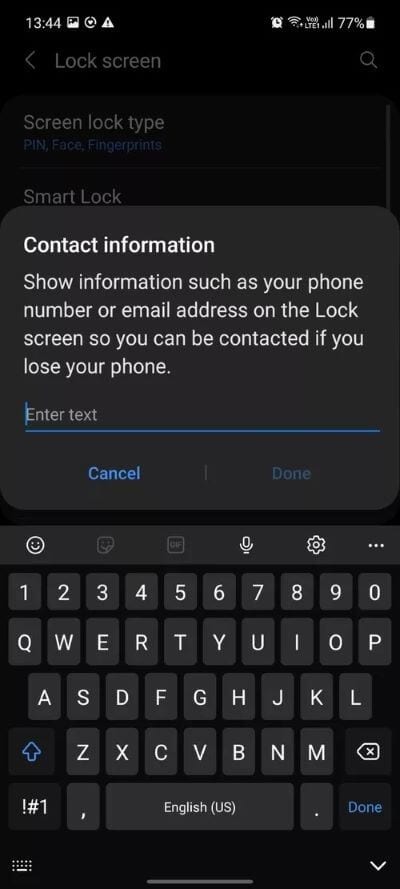 add-information_40dd5eab97016030a3870d712fd9ef0f كيفية تخصيص شاشة القفل على أجهزة Samsung Galaxy