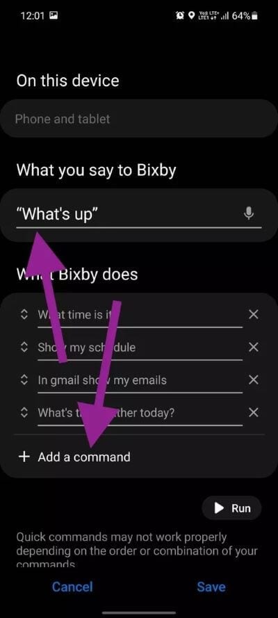 add-phrase-and-command_40dd5eab97016030a3870d712fd9ef0f دليل لإعداد واستخدام Bixby Routines على أجهزة Samsung Galaxy