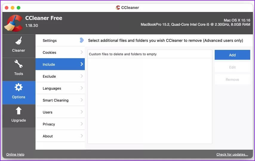 ccleaner-mac-2_4d470f76dc99e18ad75087b1b8410ea9 أفضل 5 تطبيقات لتنظيف أجهزة Mac وإزالة الملفات غير المرغوب فيها