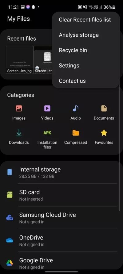 clearn-recent-files-list_40dd5eab97016030a3870d712fd9ef0f أفضل 10 نصائح وحيل حول Sam­sung My Files على أجهزة Galaxy