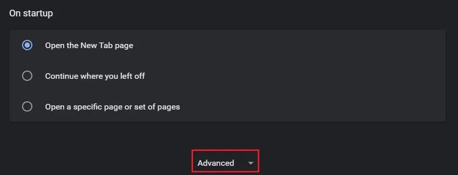 click-on-advanced-at-the-bottom-of-the-settings-page إصلاح العديد من عمليات Google Chrome قيد التشغيل