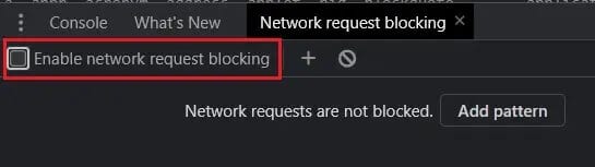 click-on-enable-network-request-blockning-checkbox كيفية منع الإعلانات على Crunchyroll مجانًا