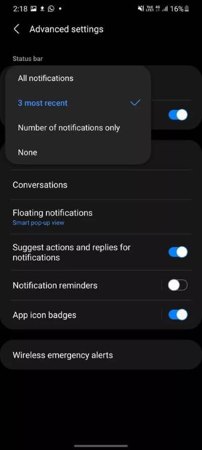 customize-notifications-in-status-bar_40dd5eab97016030a3870d712fd9ef0f أفضل 15 نصيحة وخدعة من Samsung One UI 3 لاستخدامه كالمحترفين