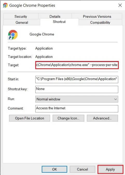 enter-process-per-site إصلاح العديد من عمليات Google Chrome قيد التشغيل