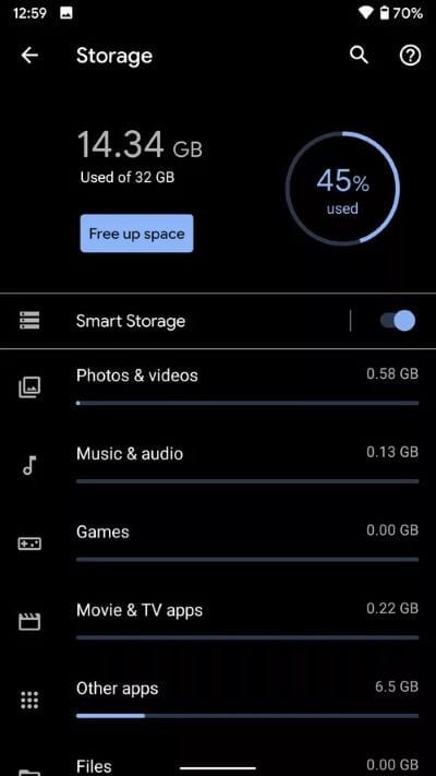 free-up-space_40dd5eab97016030a3870d712fd9ef0f أفضل 7 إصلاحات لخطأ عدم ظهور لوحة المفاتيح Android