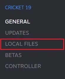 from-the-options-on-the-left-click-on-local-files-1 إصلاح خطأ قرص Steam تالف على نظام التشغيل Windows 10