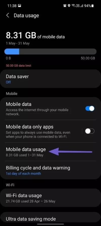 mobile-data-usage_40dd5eab97016030a3870d712fd9ef0f أفضل 7 طرق لإصلاح عدم عمل نقطة الاتصال الجوال بنظام Android