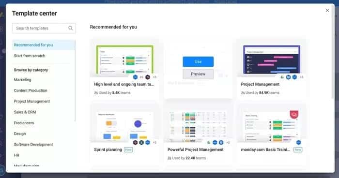 monday-templates_935adec67b324b146ff212ec4c69054f Asana مقابل Monday: ما هي أداة إدارة المشروع الأفضل