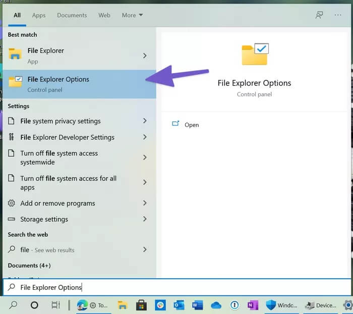 open-file-explorer-options_935adec67b324b146ff212ec4c69054f أفضل 8 طرق لإصلاح عدم فتح مستكشف الملفات File Explorer على Windows 10