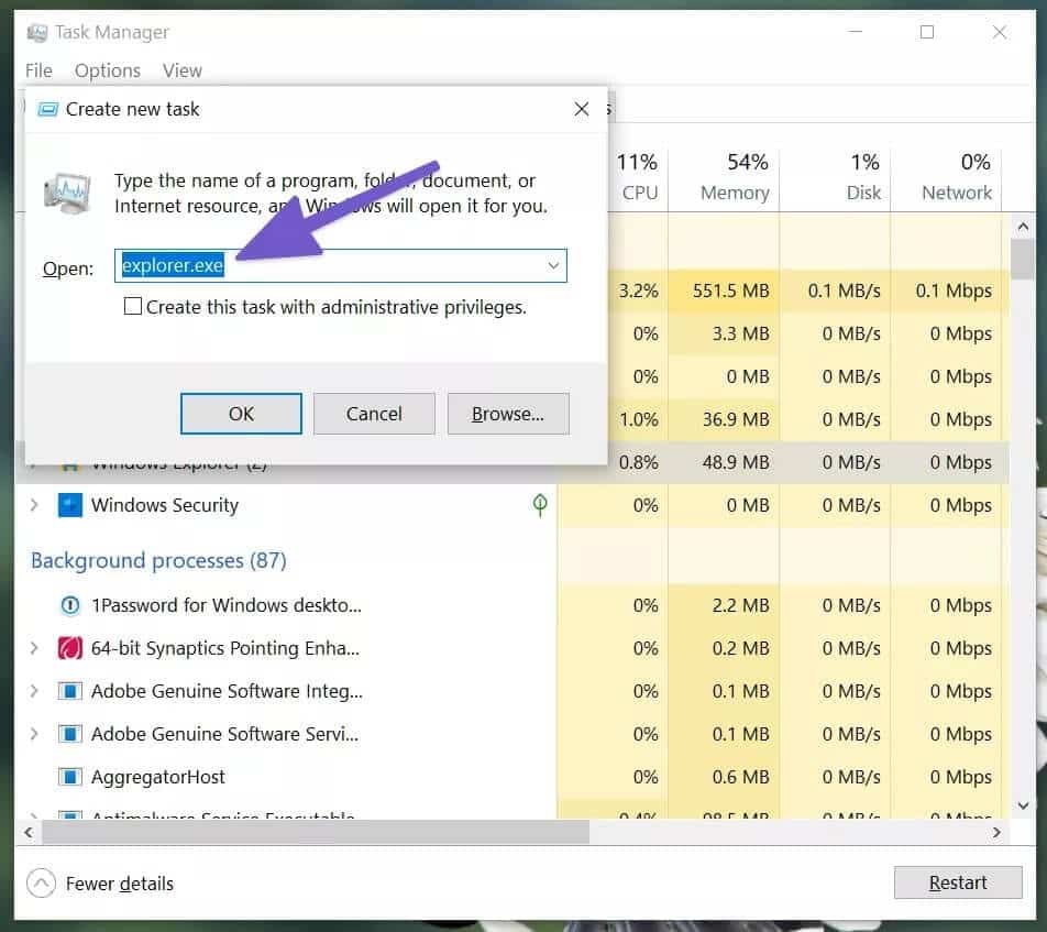 reboot-file-explorer_4d470f76dc99e18ad75087b1b8410ea9 أفضل 8 طرق لإصلاح عدم فتح مستكشف الملفات File Explorer على Windows 10