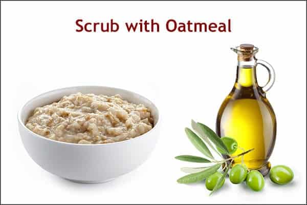 scrub with oatmeal - انسداد المسام: الأسباب والعلاج والعلاجات المنزلية والرعاية الذاتية