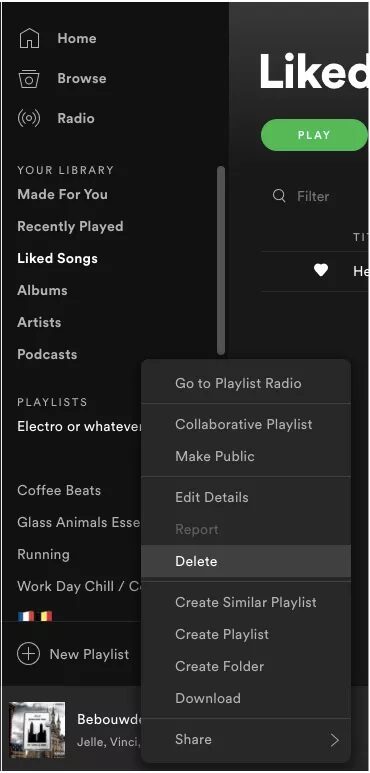 spotify-remove-playlist_4d470f76dc99e18ad75087b1b8410ea9 كيفية التخلص من فوضى تطبيق Spotify لسطح المكتب