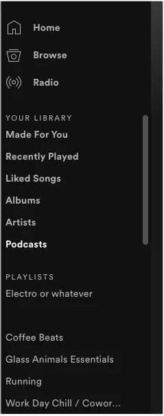 spotify-sidebar_4d470f76dc99e18ad75087b1b8410ea9 كيفية التخلص من فوضى تطبيق Spotify لسطح المكتب