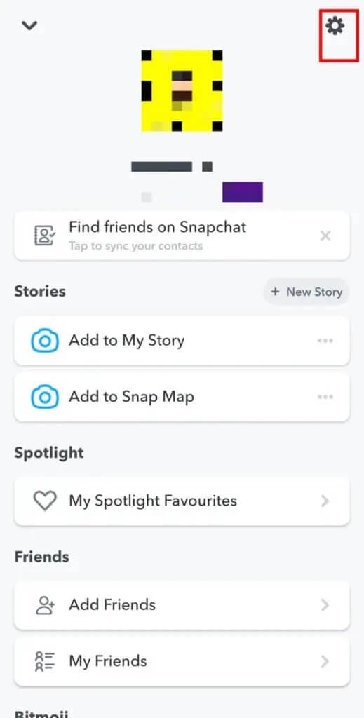 tap-on-the-Settings-icon-available-in-the-top-right-corner.-519x1024-1 كيف يتم التحقق على Snapchat؟