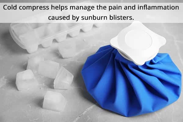 use a cold compress - 14 نصيحة لإدارة بثور حروق الشمس