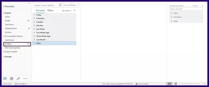 12-2 كيفية إصلاح رسائل البريد الإلكتروني العالقة في صندوق البريد الصادر من Microsoft Outlook