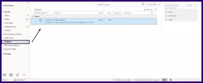 13-2 كيفية إصلاح رسائل البريد الإلكتروني العالقة في صندوق البريد الصادر من Microsoft Outlook