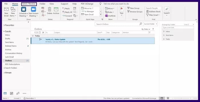 كيفية إصلاح رسائل البريد الإلكتروني العالقة في صندوق البريد الصادر من Microsoft Outlook - %categories