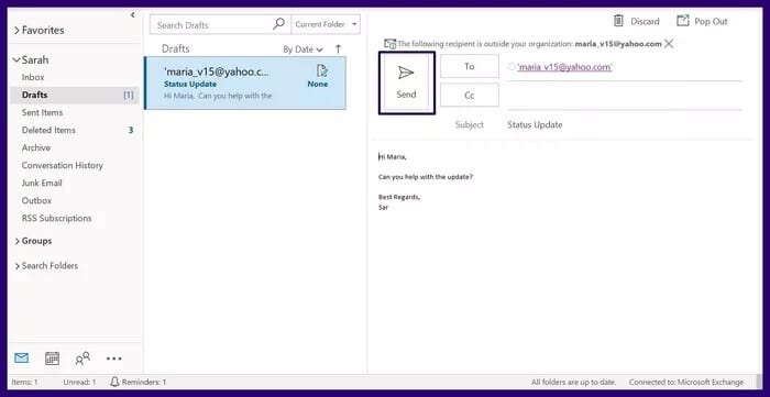 كيفية إصلاح رسائل البريد الإلكتروني العالقة في صندوق البريد الصادر من Microsoft Outlook - %categories