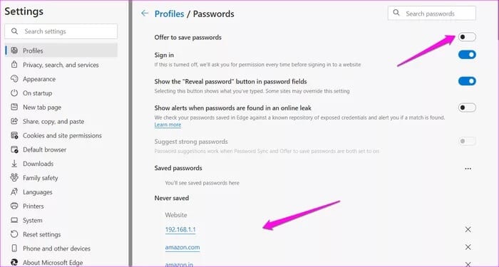 كيفية منع Microsoft Edge من طلب حفظ كلمات المرور على Windows - %categories