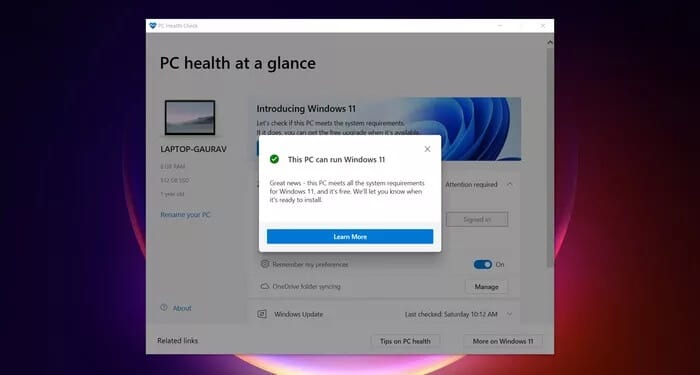 7-15 كيفية إصلاح خطأ "لا يمكن لهذا الكمبيوتر تشغيل Windows 11" على Windows 10