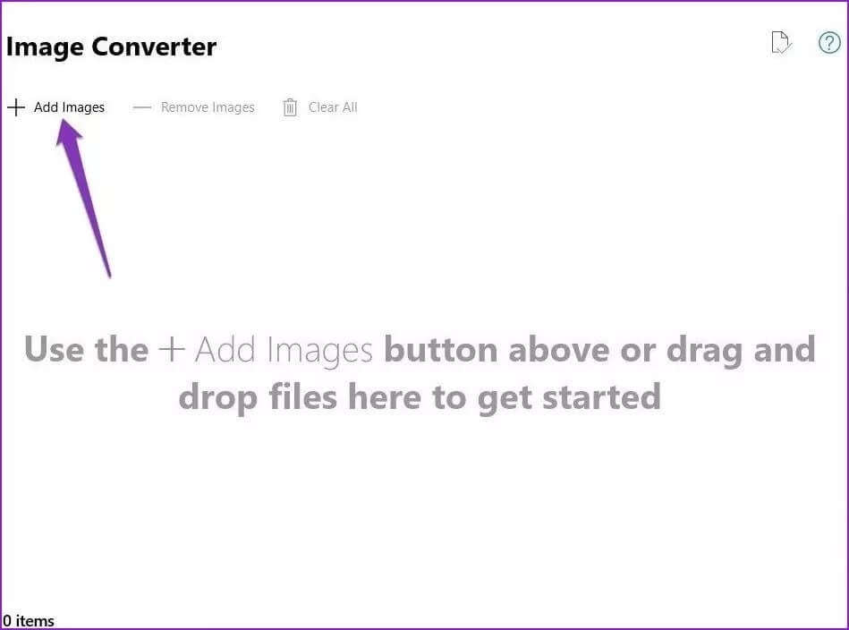 Add-images-in-Image-Coverter_4d470f76dc99e18ad75087b1b8410ea9 كيفية تغيير حجم الصور المجمعة على Windows 10