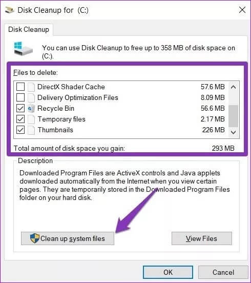 Clean-up-System-Files_4d470f76dc99e18ad75087b1b8410ea9 كيفية مسح ملفات ذاكرة التخزين المؤقت في نظام التشغيل Windows 10