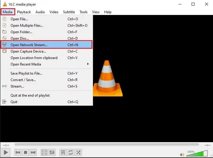Click-on-Open-Network-Stream-1 كيفية تحميل مقاطع فيديو YouTube على الكمبيوتر المحمول / الكمبيوتر الشخصي