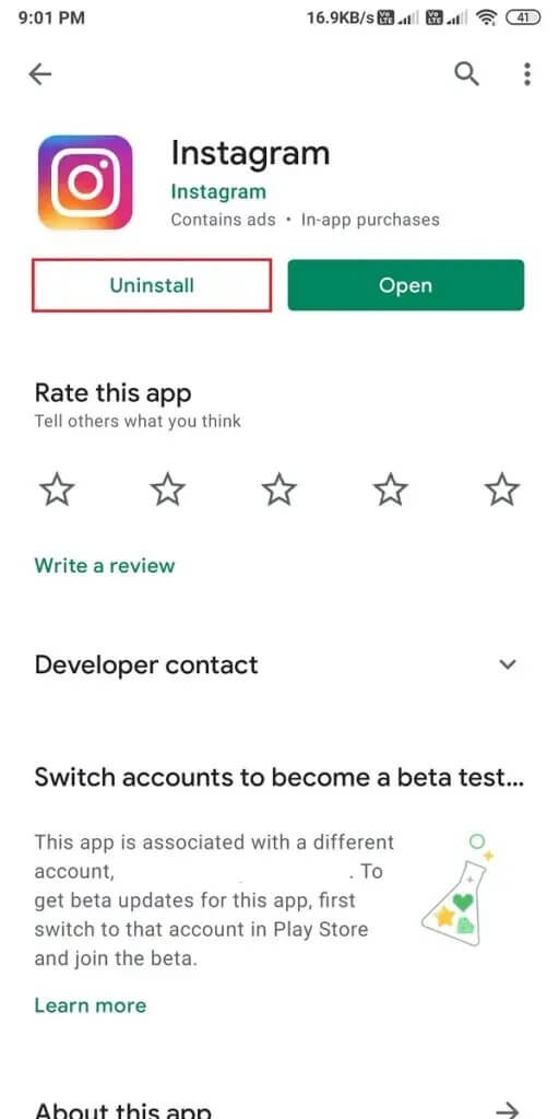 Click-on-Uninstall-512x1024-1 كيفية إصلاح خطأ Instagram لا يسمح لي بتسجيل الدخول