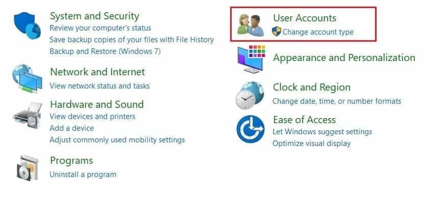 Click on User Accounts - ما هو حساب ASP.NET Machine؟ كيف تحذفه؟