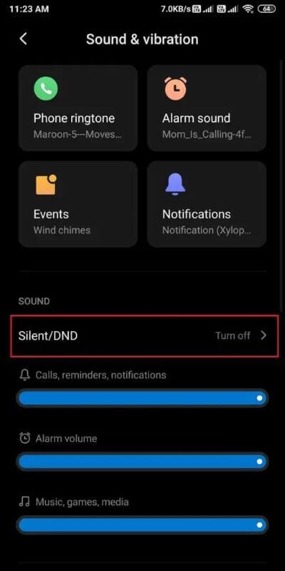 Click-on-silentDND-512x1024-1 إصلاح مكالمة هاتف الواردة على Android تذهب مباشرة إلى البريد الصوتي